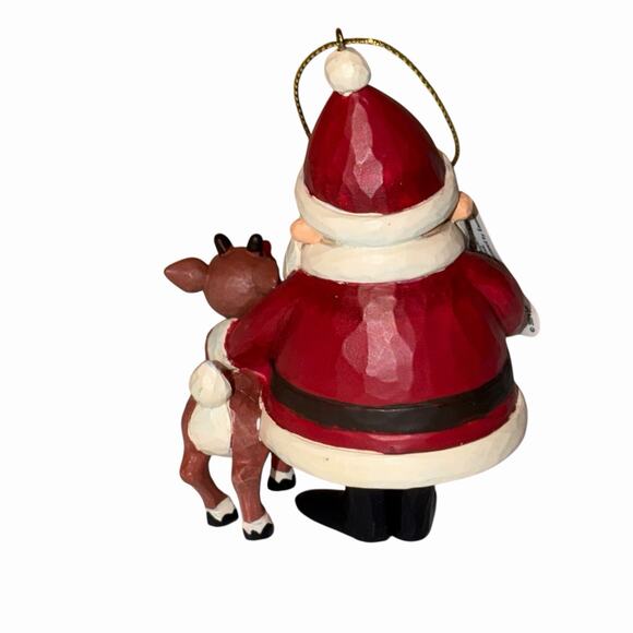 Jim Shore Rudolph the Red Nosed Reindeer & Santa Nose Lights Up Traditions TV - Picture 5 of 9